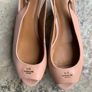 Coach women wedge sandals shoes size 8.5
